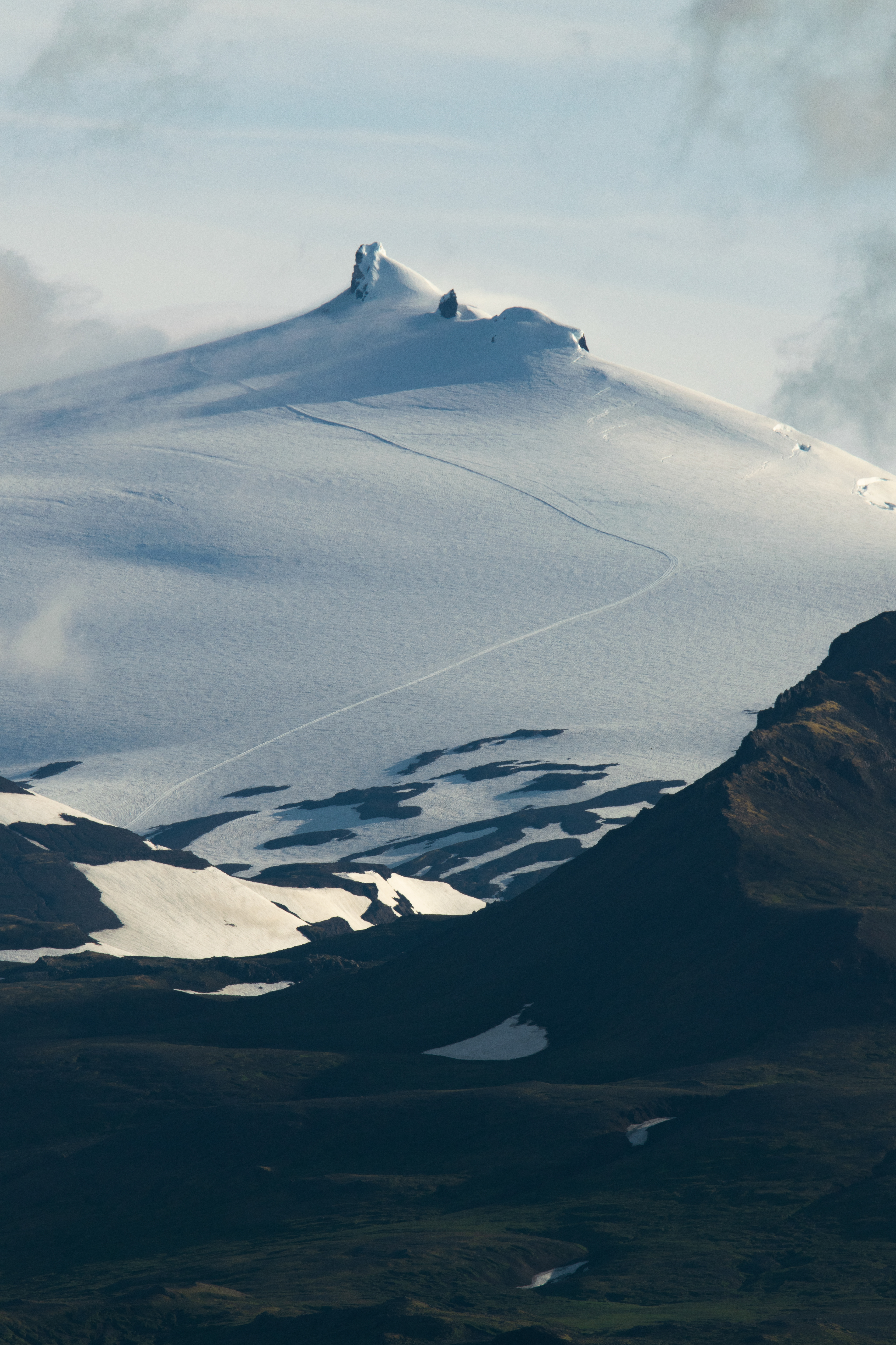 Volcan Vesturþúfa et le glacier Snæfellsjökull