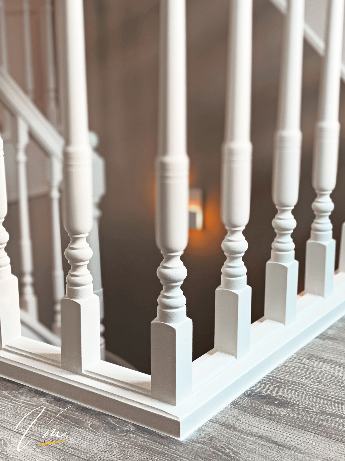 Detail schilderwerk trap