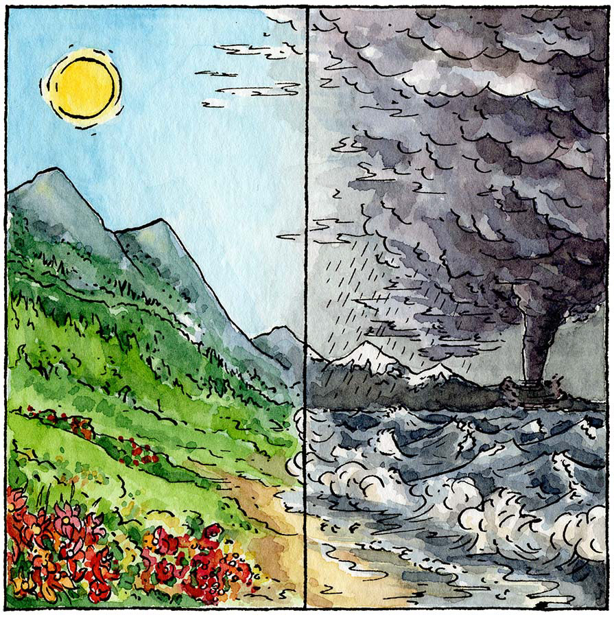 'Severe Weather' App Illustrations