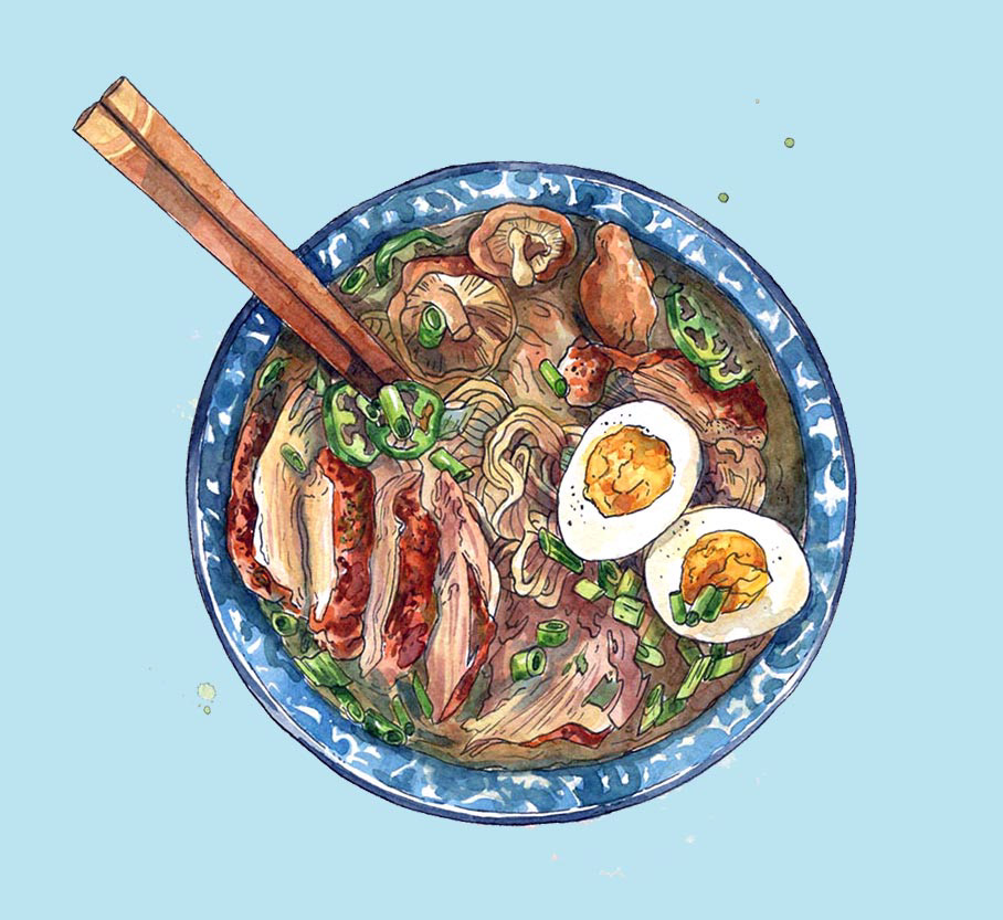 Onomichi Menu Illustrations
