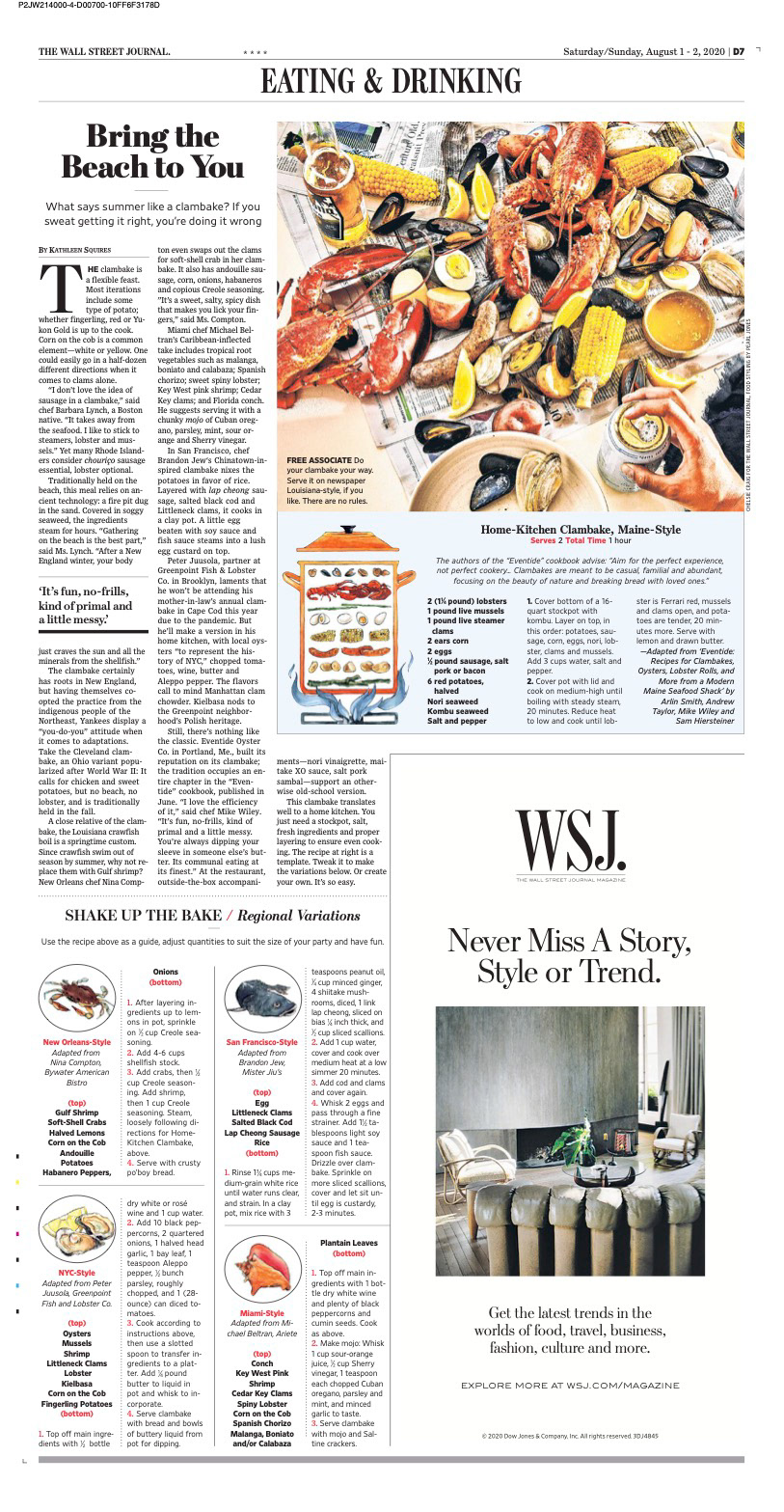Clam Bake Article WSJ