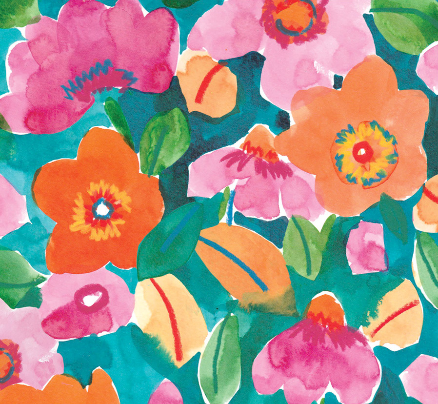 Artwork for 'Summer Blooms' fine art card for Abacus
