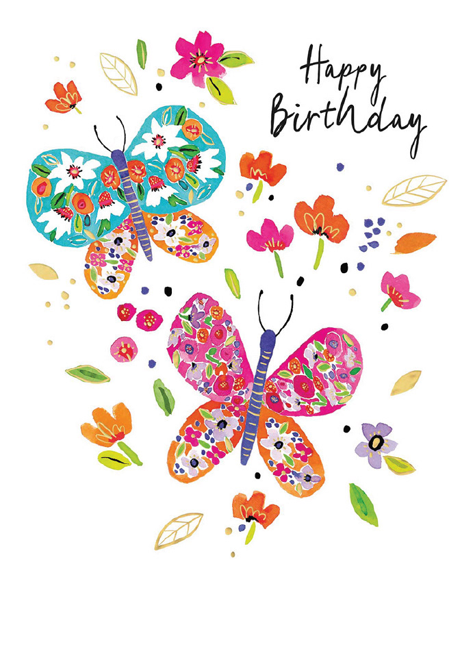 Butterflies for general birthday for Summer Vera range