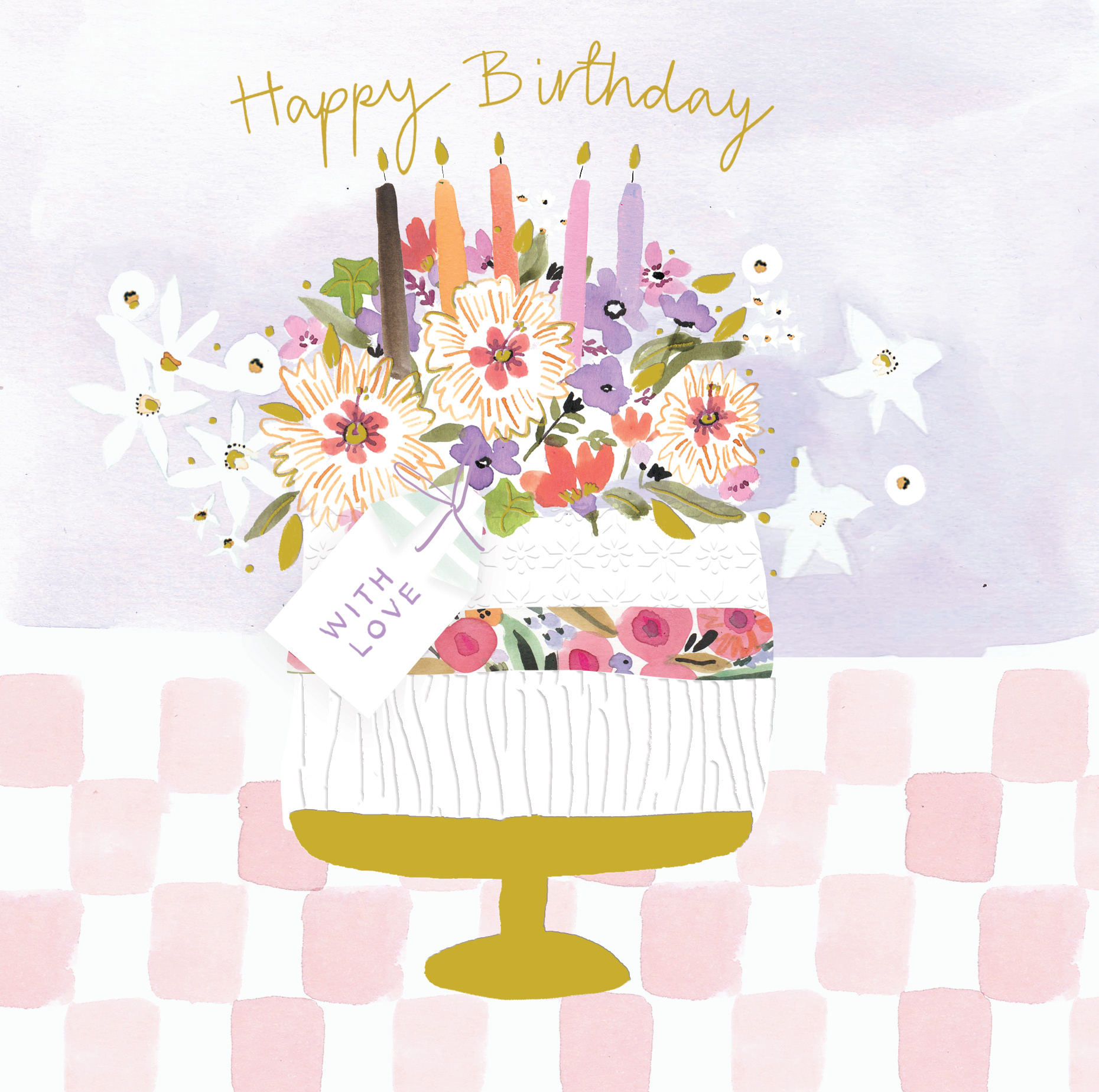 Watercolour cake for everyday range
