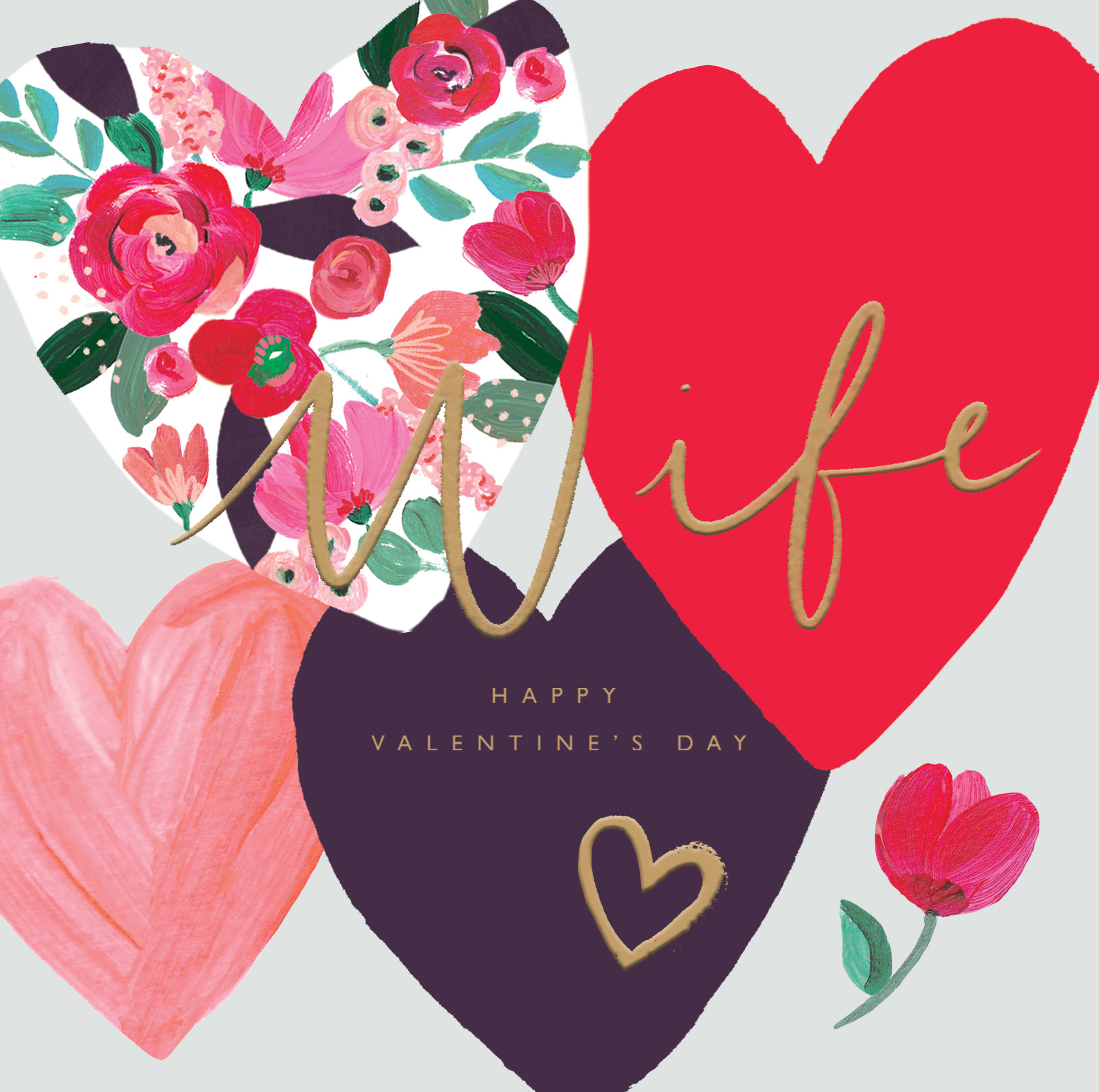 Painterly hearts for Valentine's Day