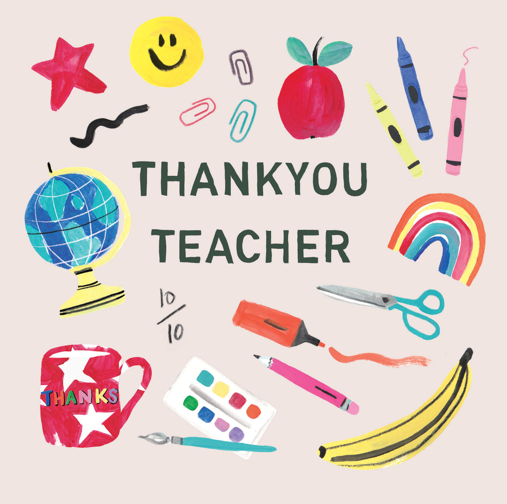 School icon 'Thank you' card