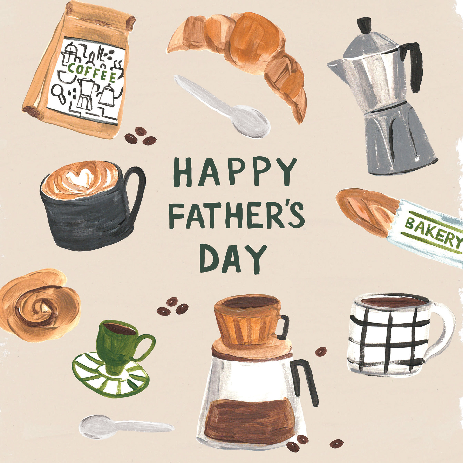Coffee icons for Father's Day