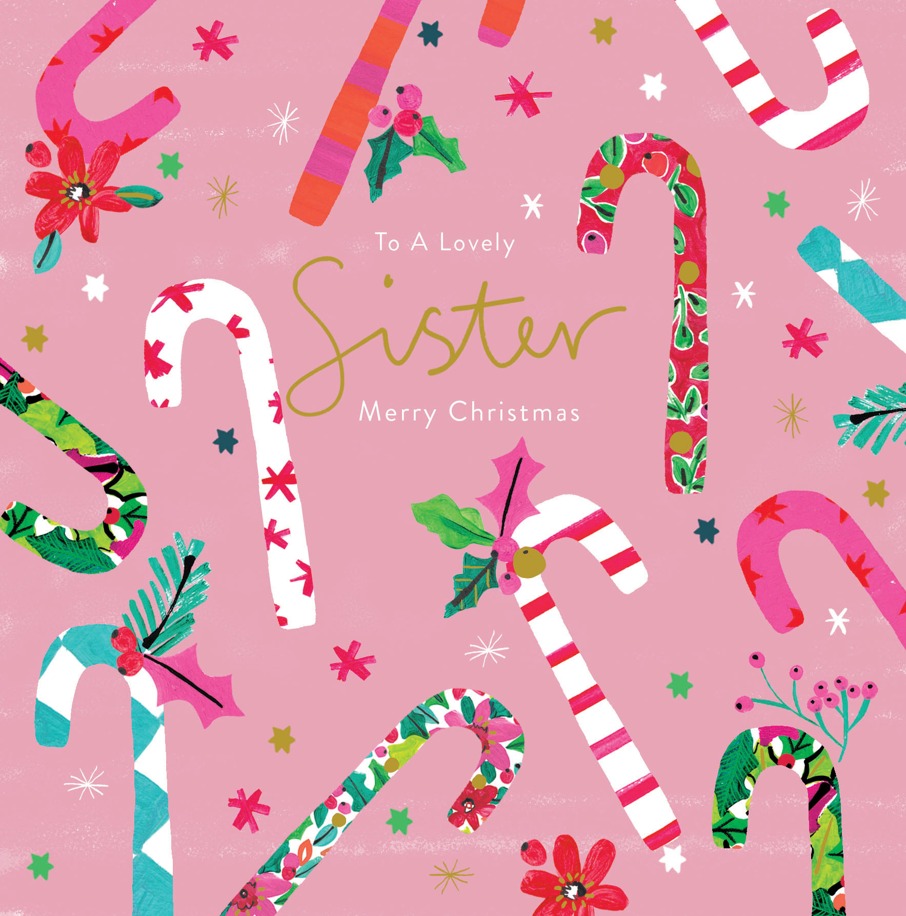 Christmas floral brights range- Candy cane