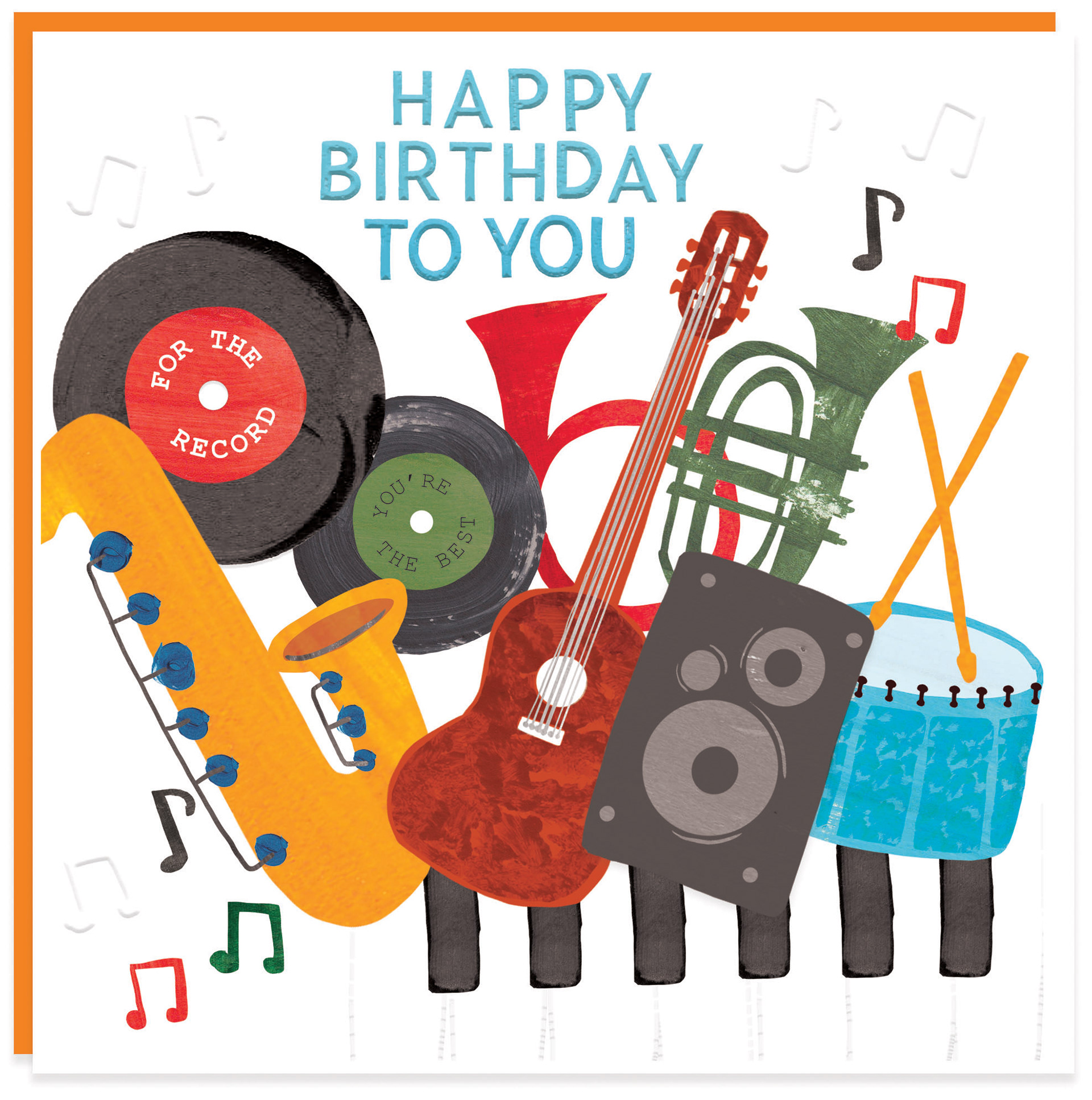 Music birthday card Ling Design