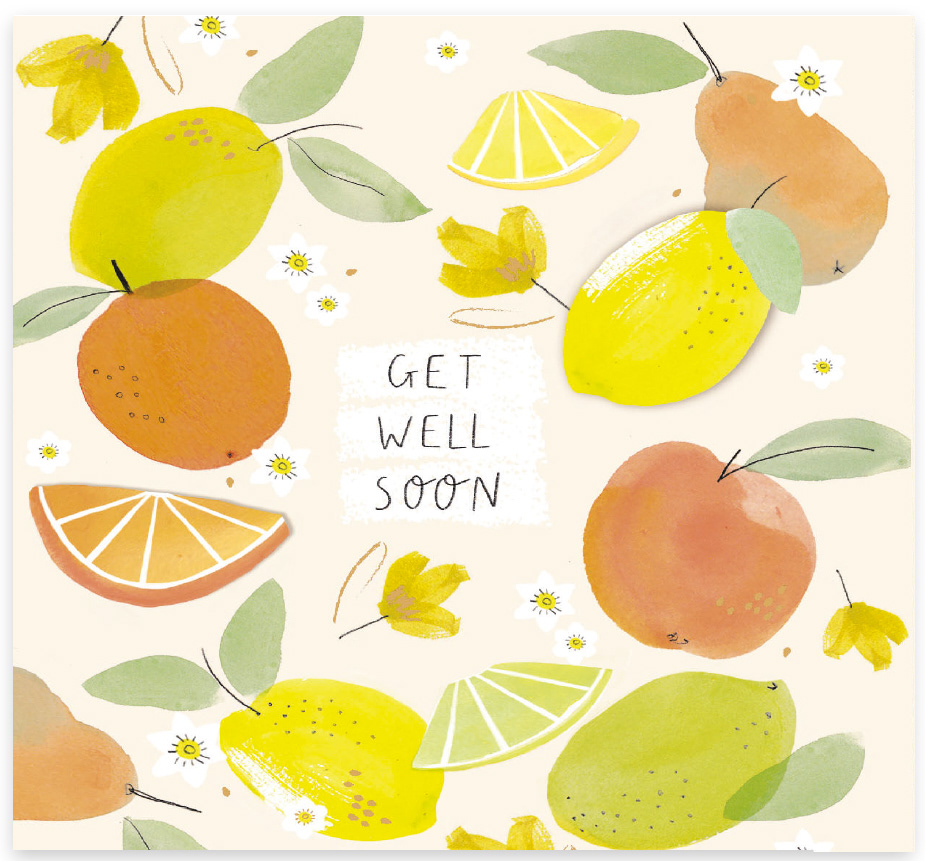 Get Well card for Sainsbury's occasions range