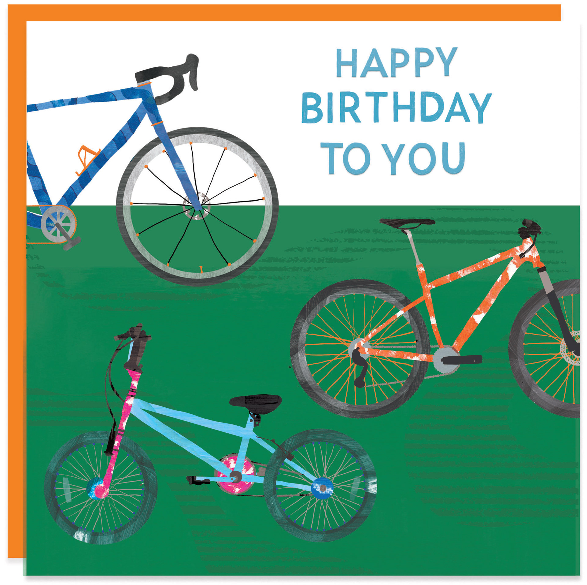 Biking birthday card Ling Design