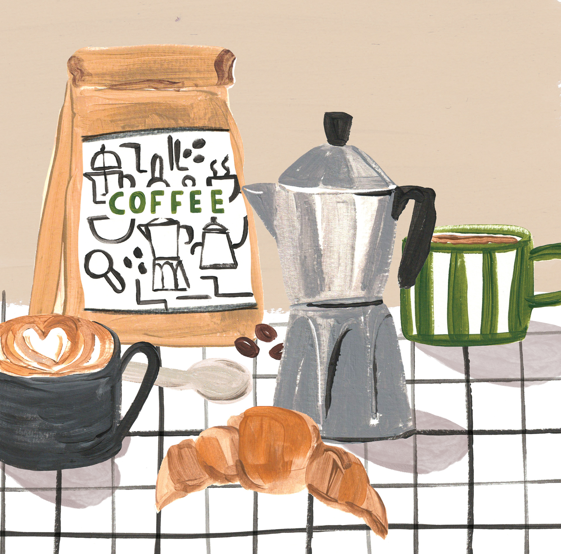 Coffee scene for Father's Day