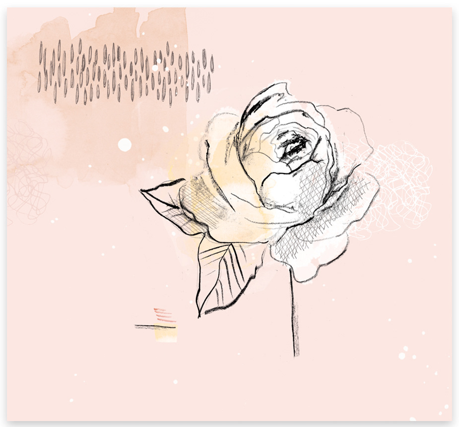 Artwork for a sympathy card for Sainsbury's