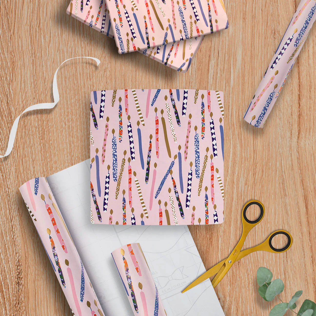 Candle design roll wrap