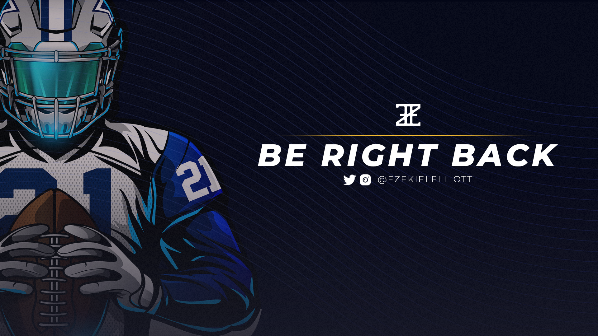 Twitch Stream Banner for Dallas Cowboys Football Player - Ezekiel Elliot