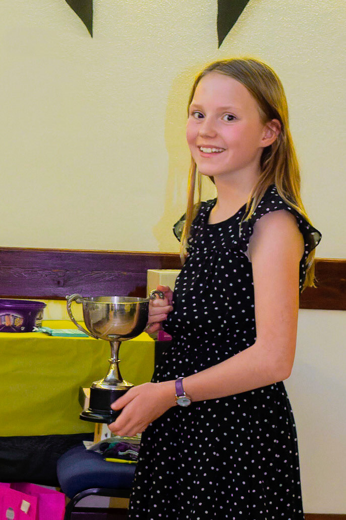 Texaco Trophy for most improved junior girl - Mary