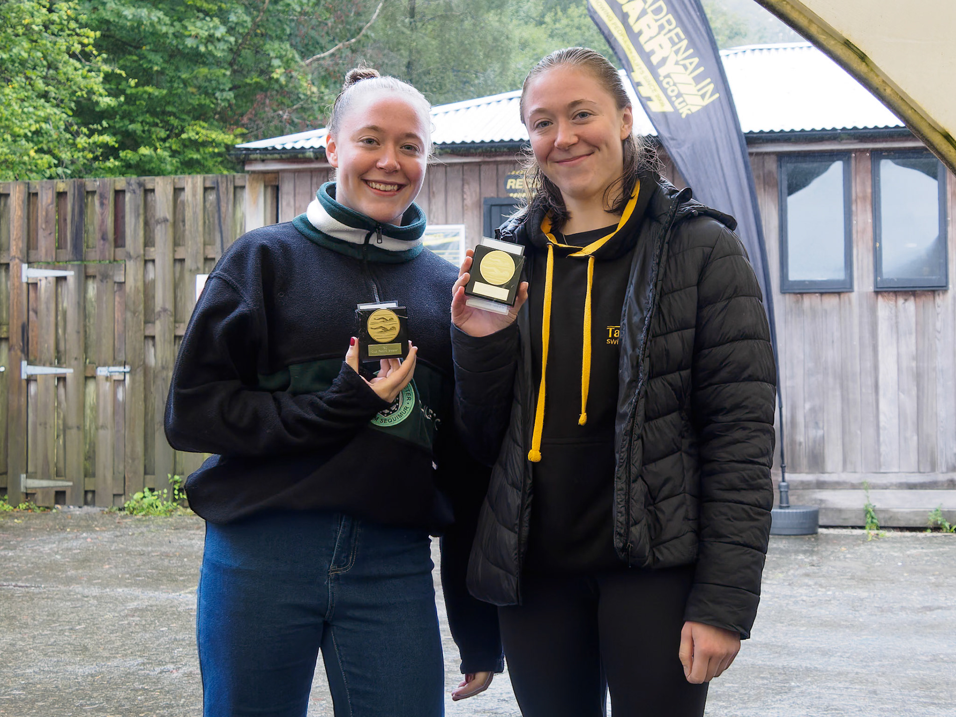 Club record breakers - Hannah and Charlotte