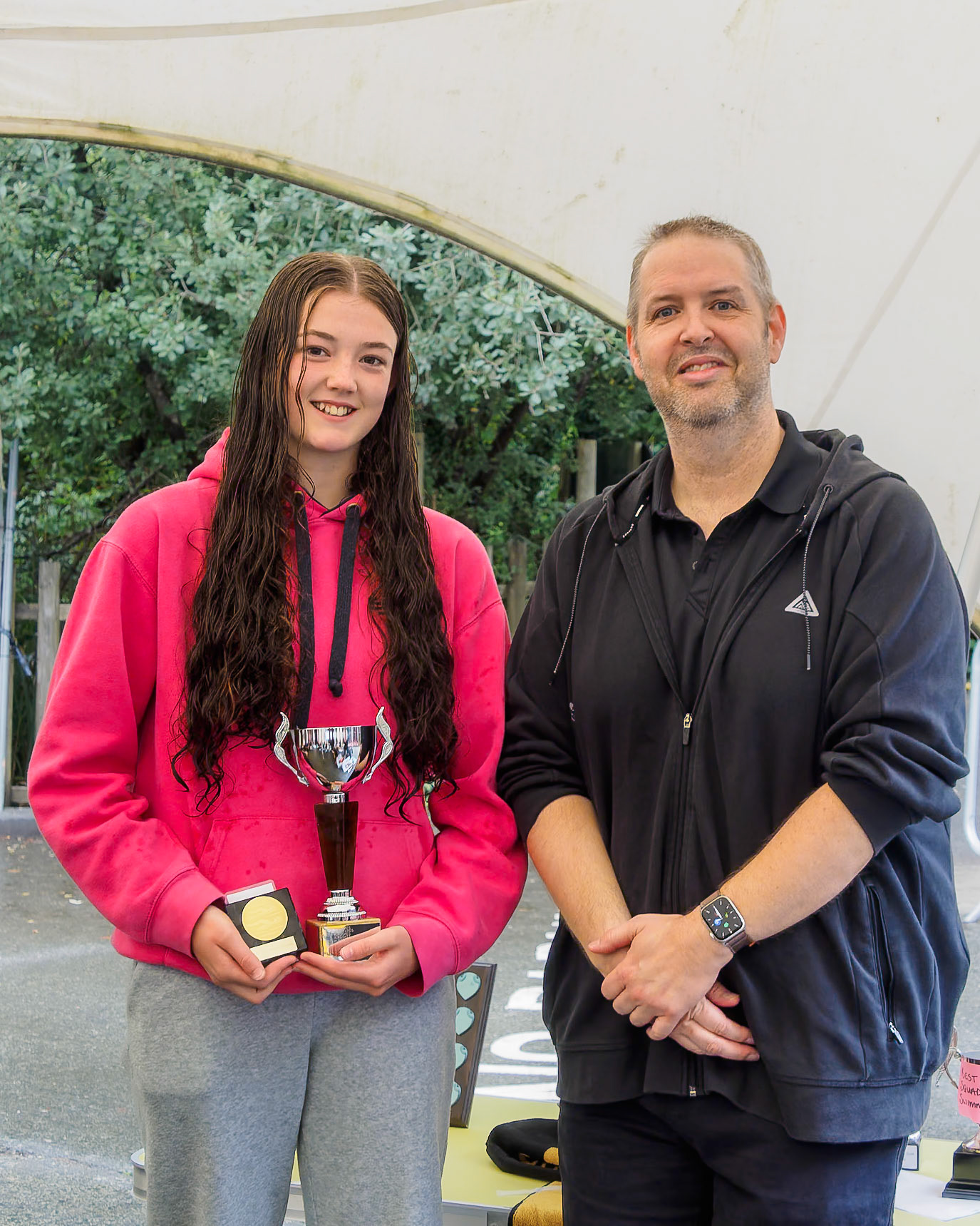 Lesley Cup for the best overall swimmer, and club record breaker block - Evie