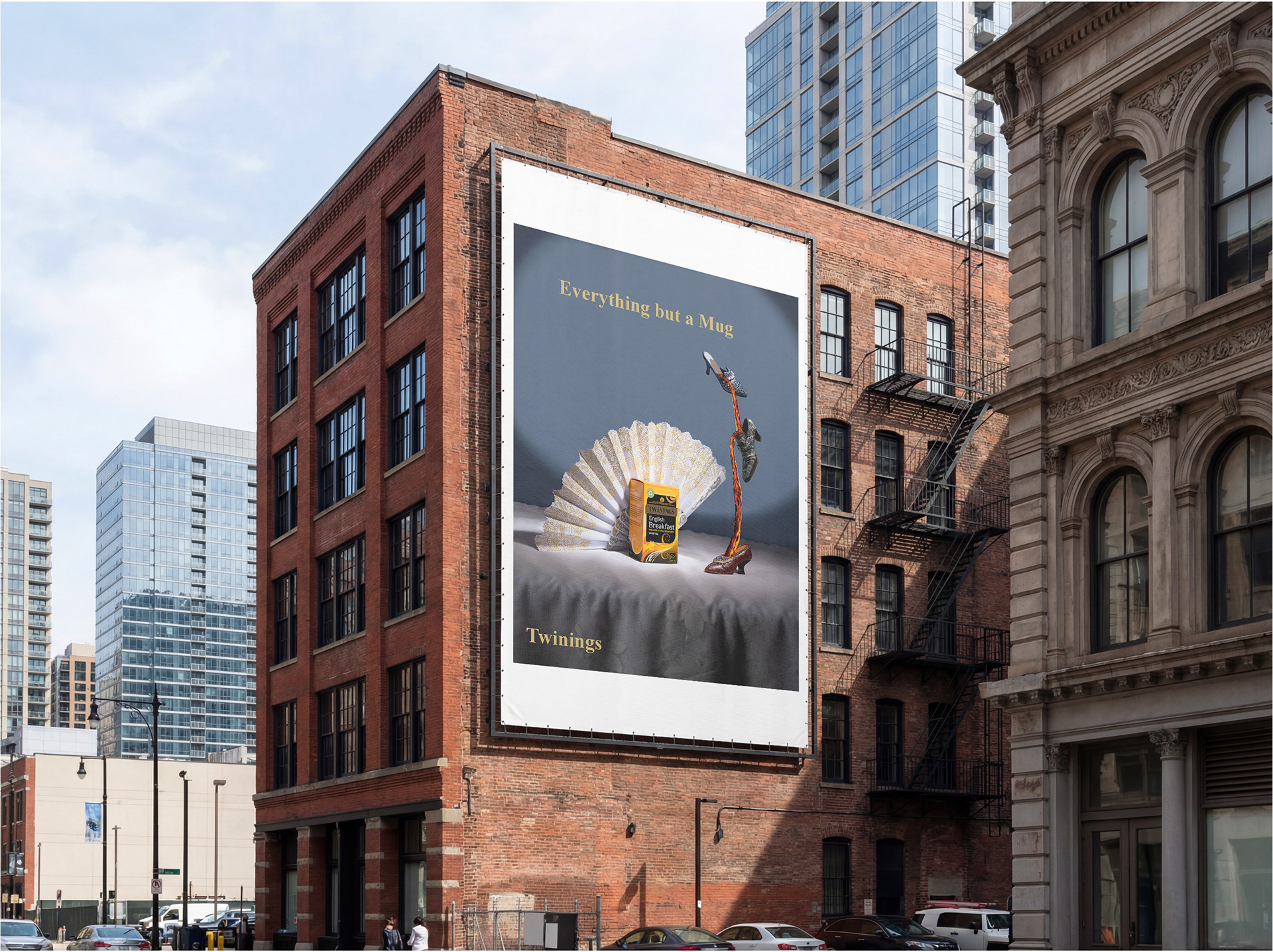 Twinings mockup OOH billboard. Template ©Roverto Castillo/ Adobe Stock