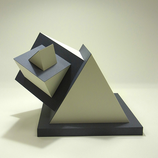 "open_1206" 2012 paper,wood panel 30 x 30 x 30cm