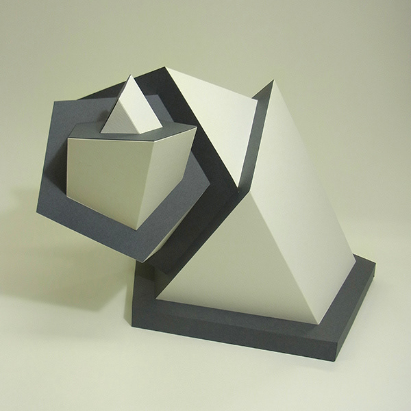 "open_1207" 2012 paper,wood panel 30 x 30 x 30cm