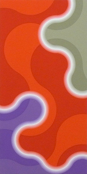 "1011-3" 2010 acrylic gouache on canvas 60 x 30cm private collection