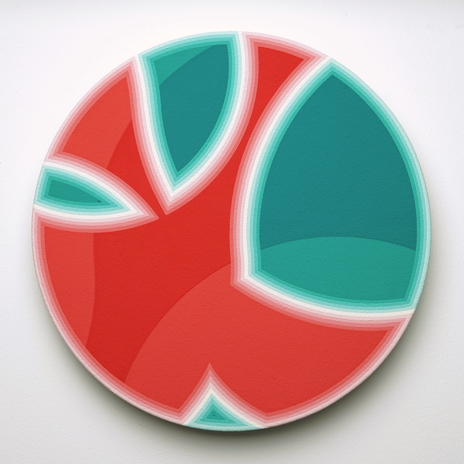 "1409-3" 2014 acrylic gouache on canvas φ24cm