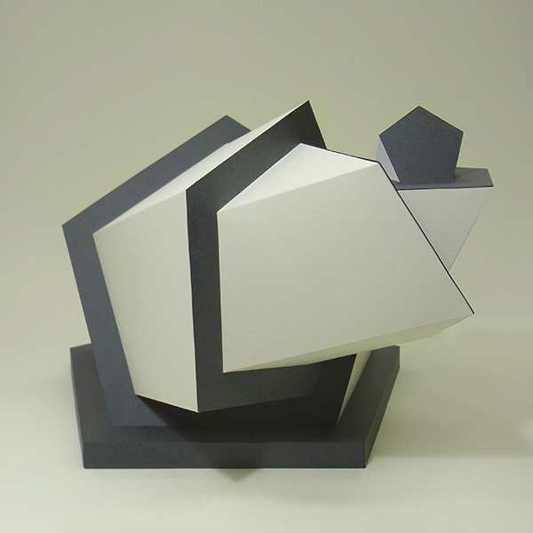"open_1207" 2012 paper,wood panel 30 x 30 x 30cm