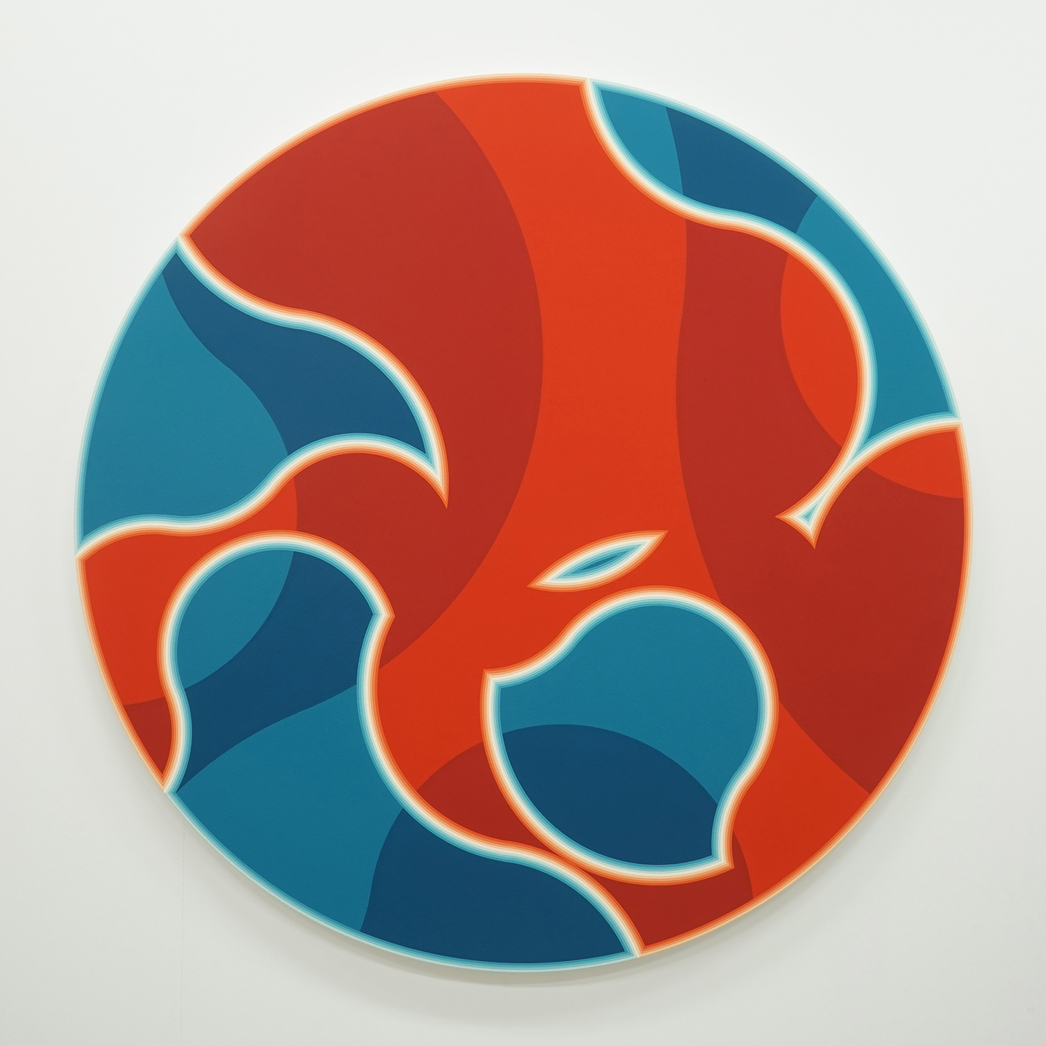 "1309" 2013 acrylic gouache on canvas φ120cm