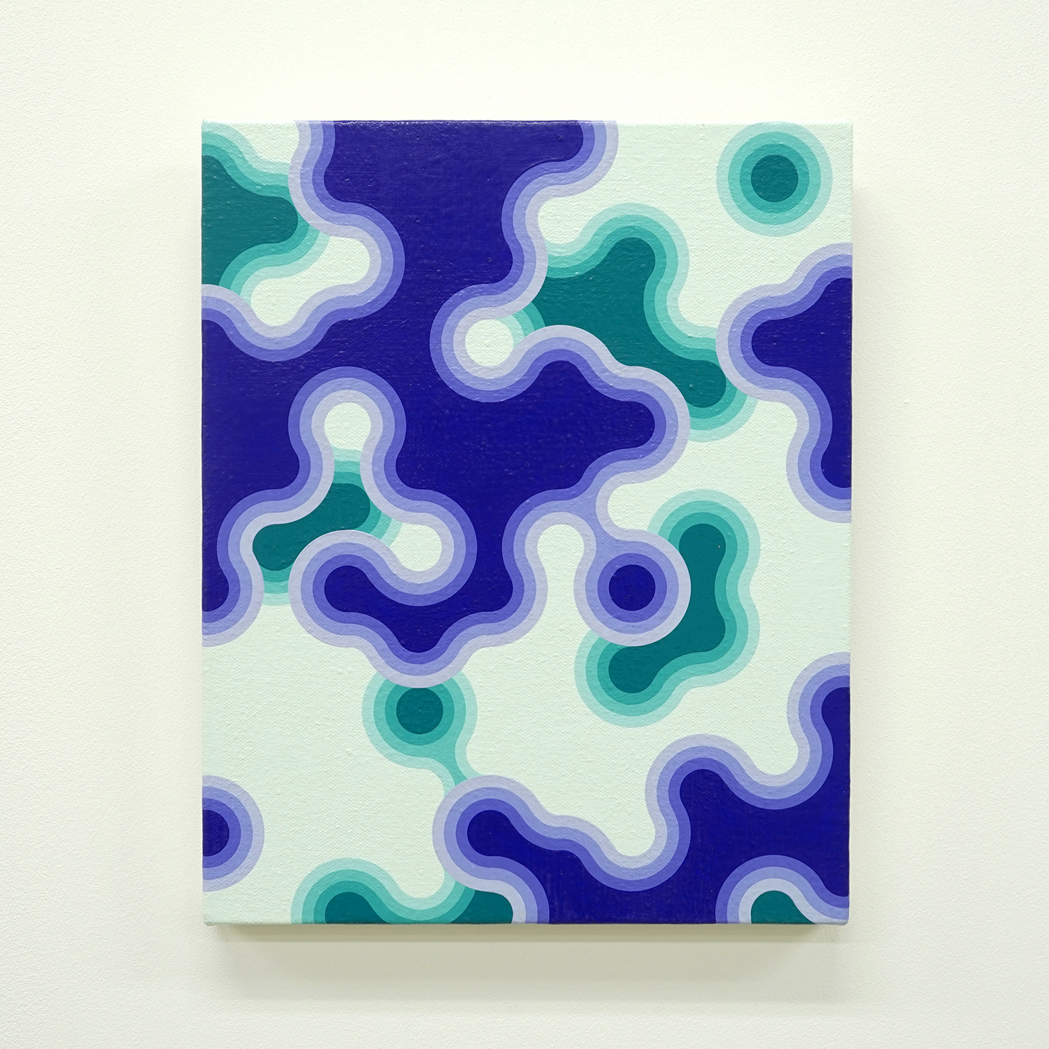 "0912-2" 2009 acrylic gouache on canvas,vanishes 27.3 x 22cm