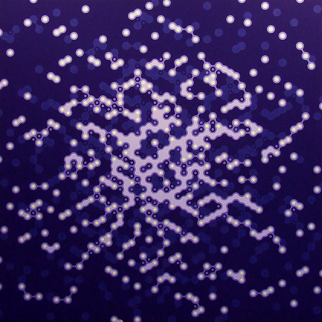 "system construction 0606" 2006 acrylic gouache on wood panel 182 x 182cm