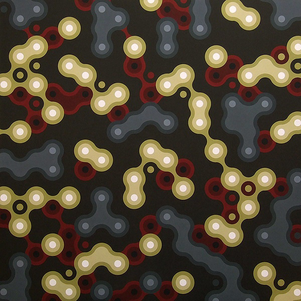 "system construction 0706" 2007 acrylic gouache on canvas 72.8 x 72.8cm