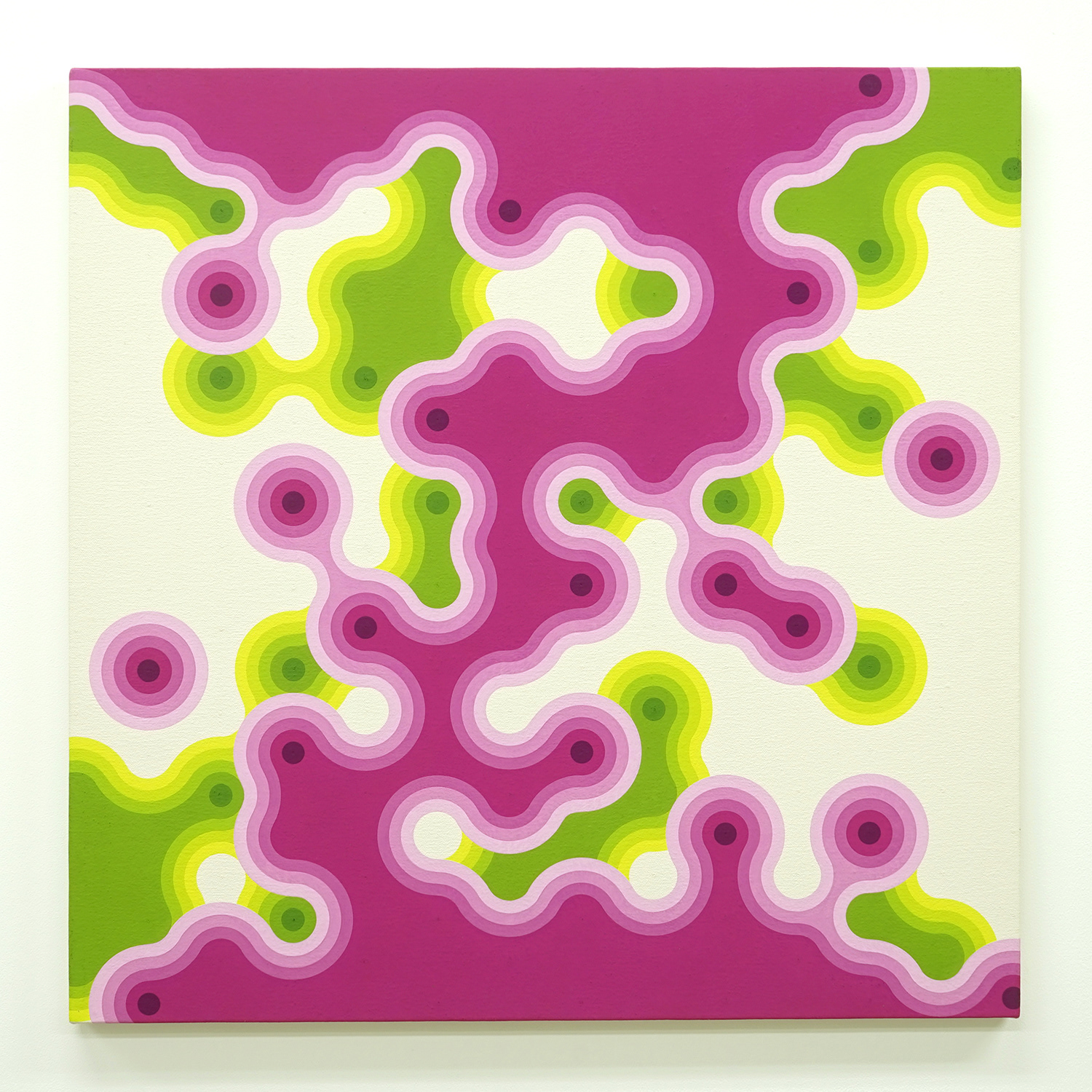 "construction 0908" 2009 acrylic gouache on canvas 60 x 60cm