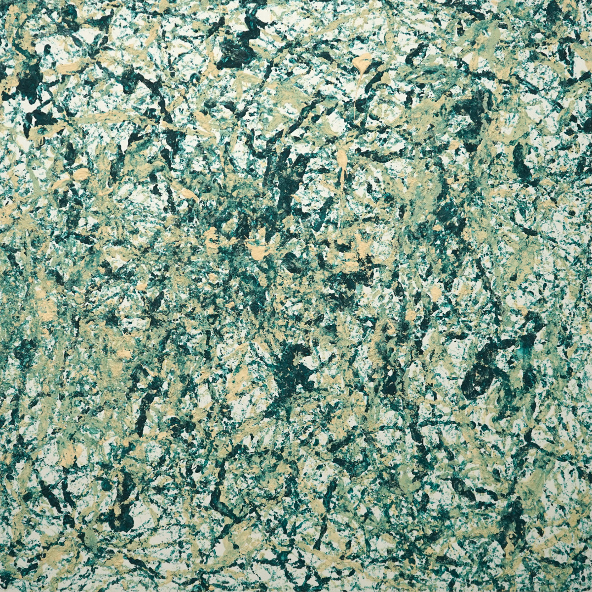 飴玉に絵の具をつけて画面上で転がした。溶けた砂糖により僅かに輝くような質感を与える。