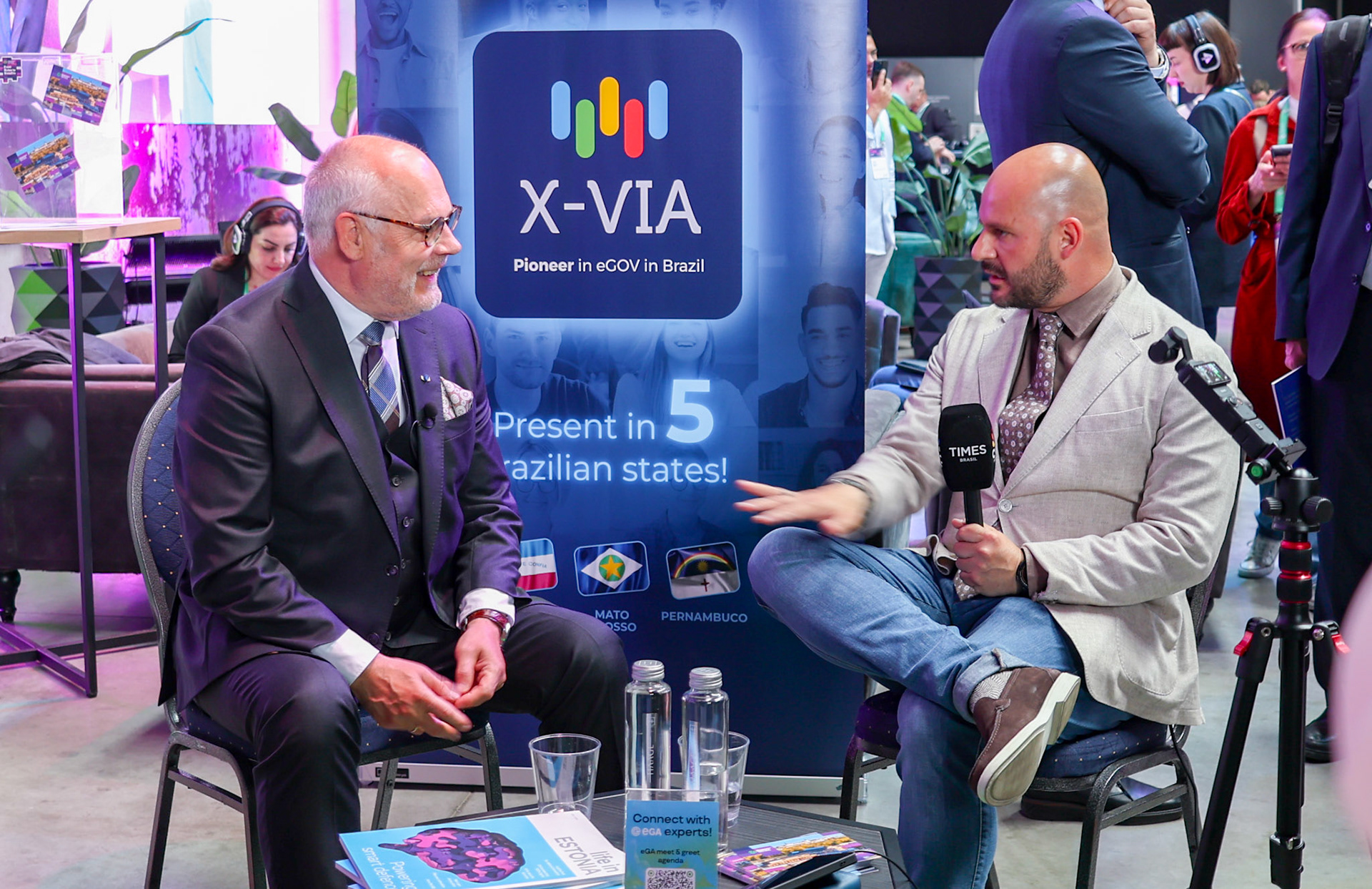 E-gov Conference 2025 - Estonia  /In the image, Estonian President Alar Karis is interviewed by CNBC Brazil. 