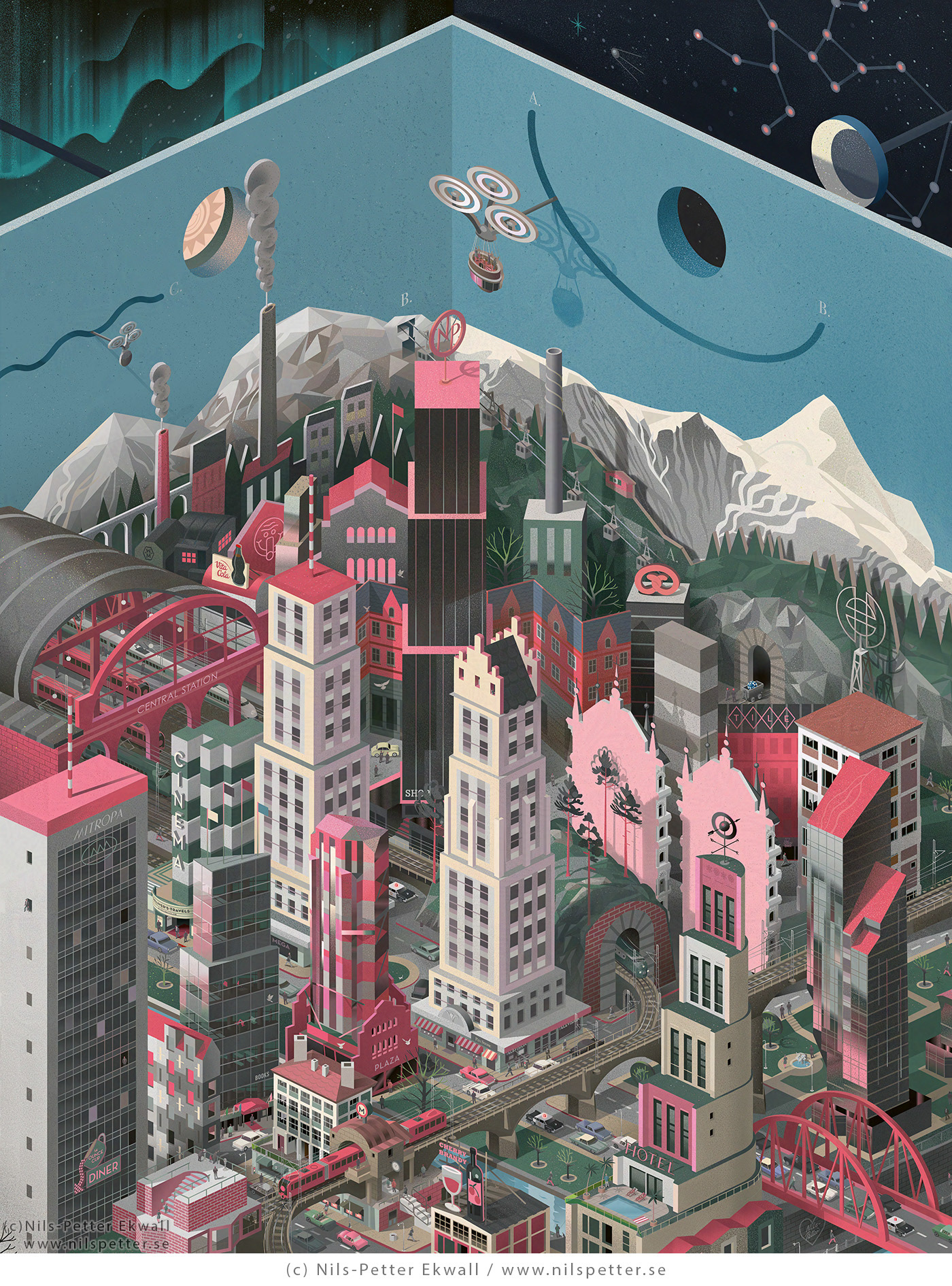 Cityscape illustration by NilsPetterEkwall Nils-Petter Ekwall