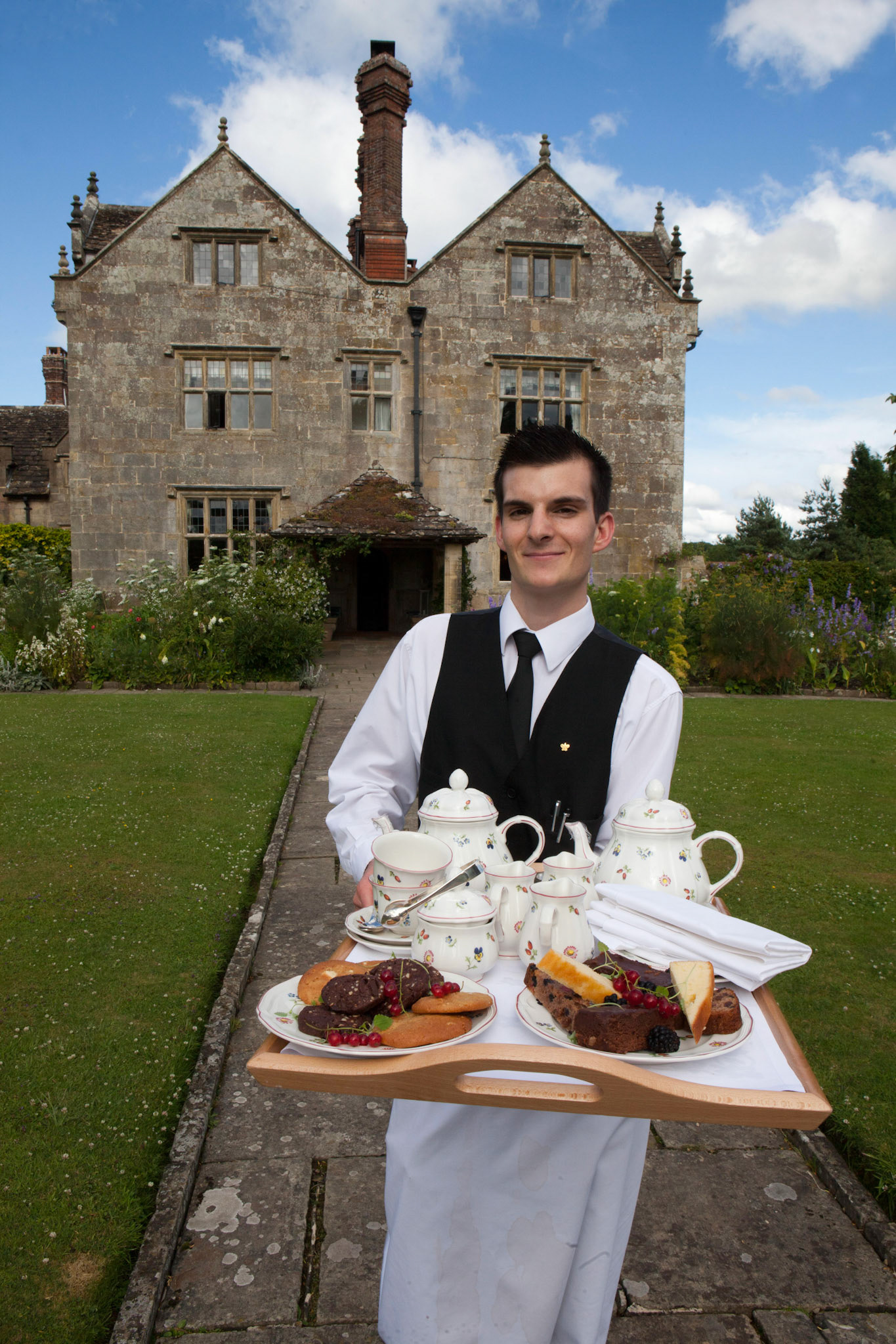 Afternoon tea at Gravetye Manor,West Sussex,England.