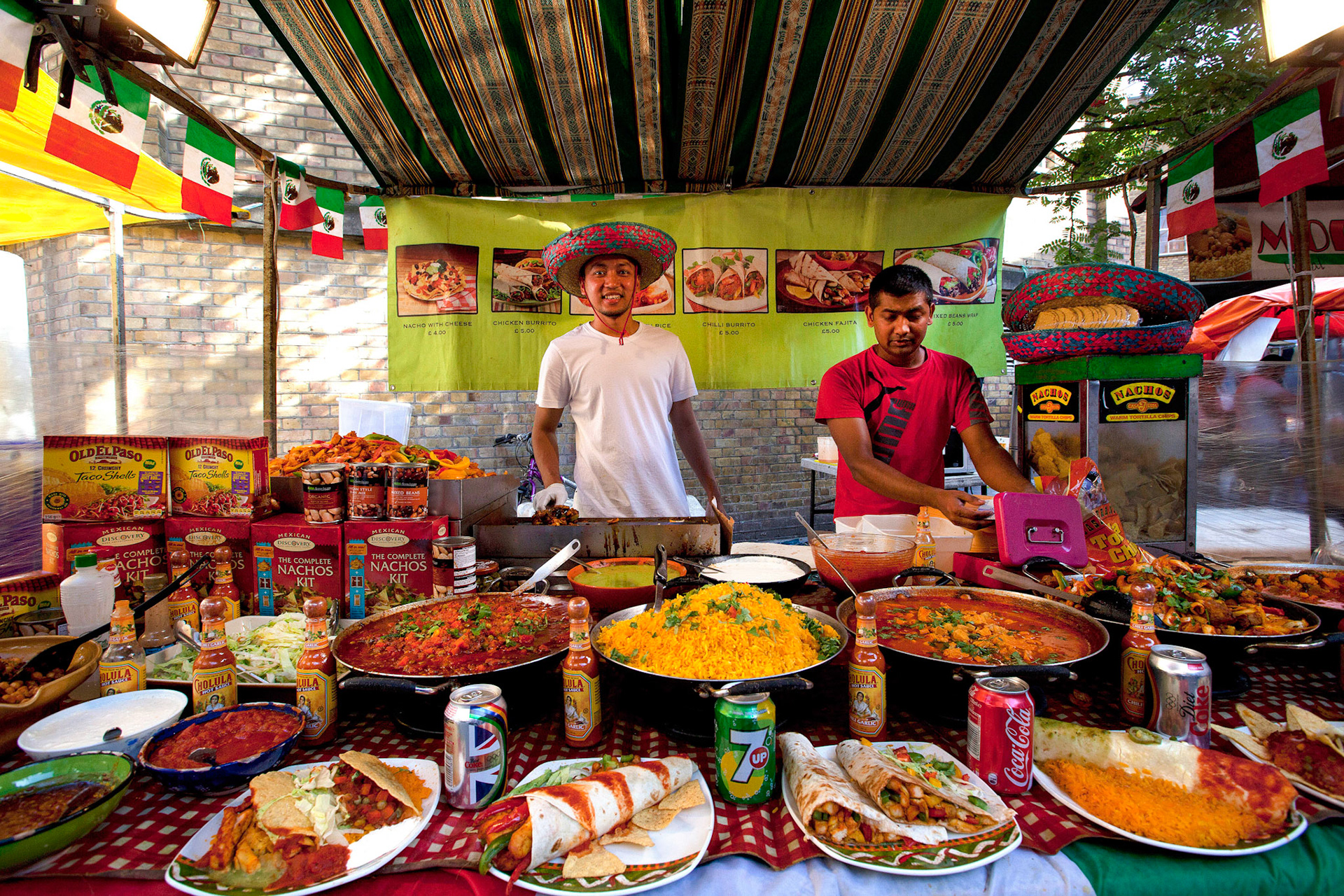 Mexican street food stall,Brick Lane,London.