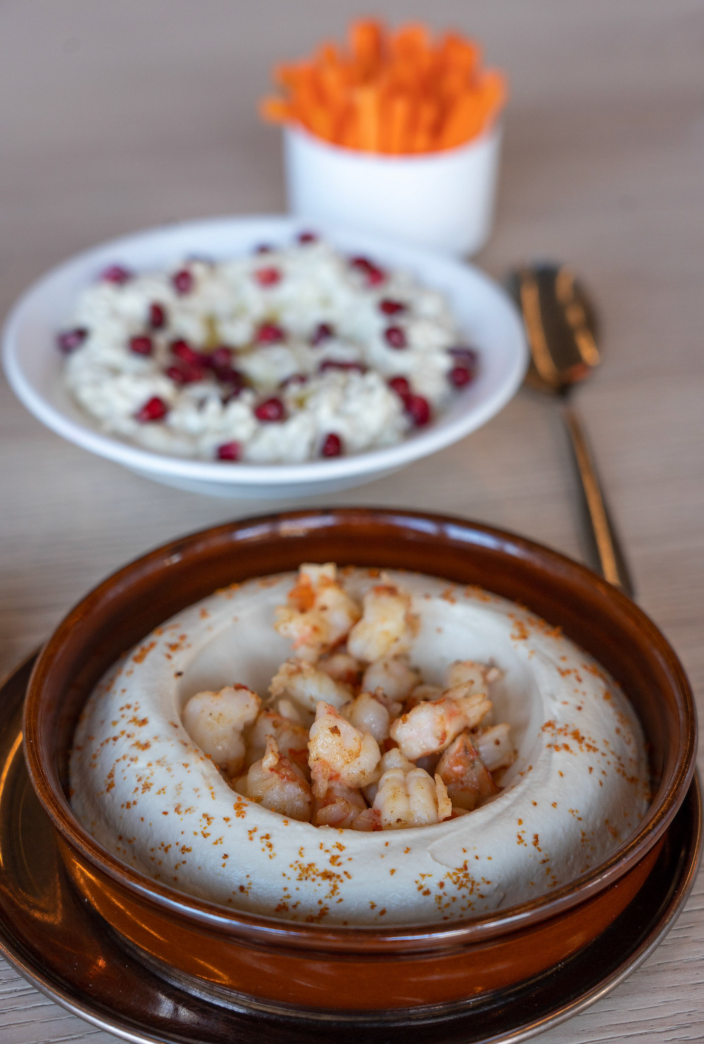 Seafood hummus,Em-Sherif Sea Cafe,Beirut,Lebanon.