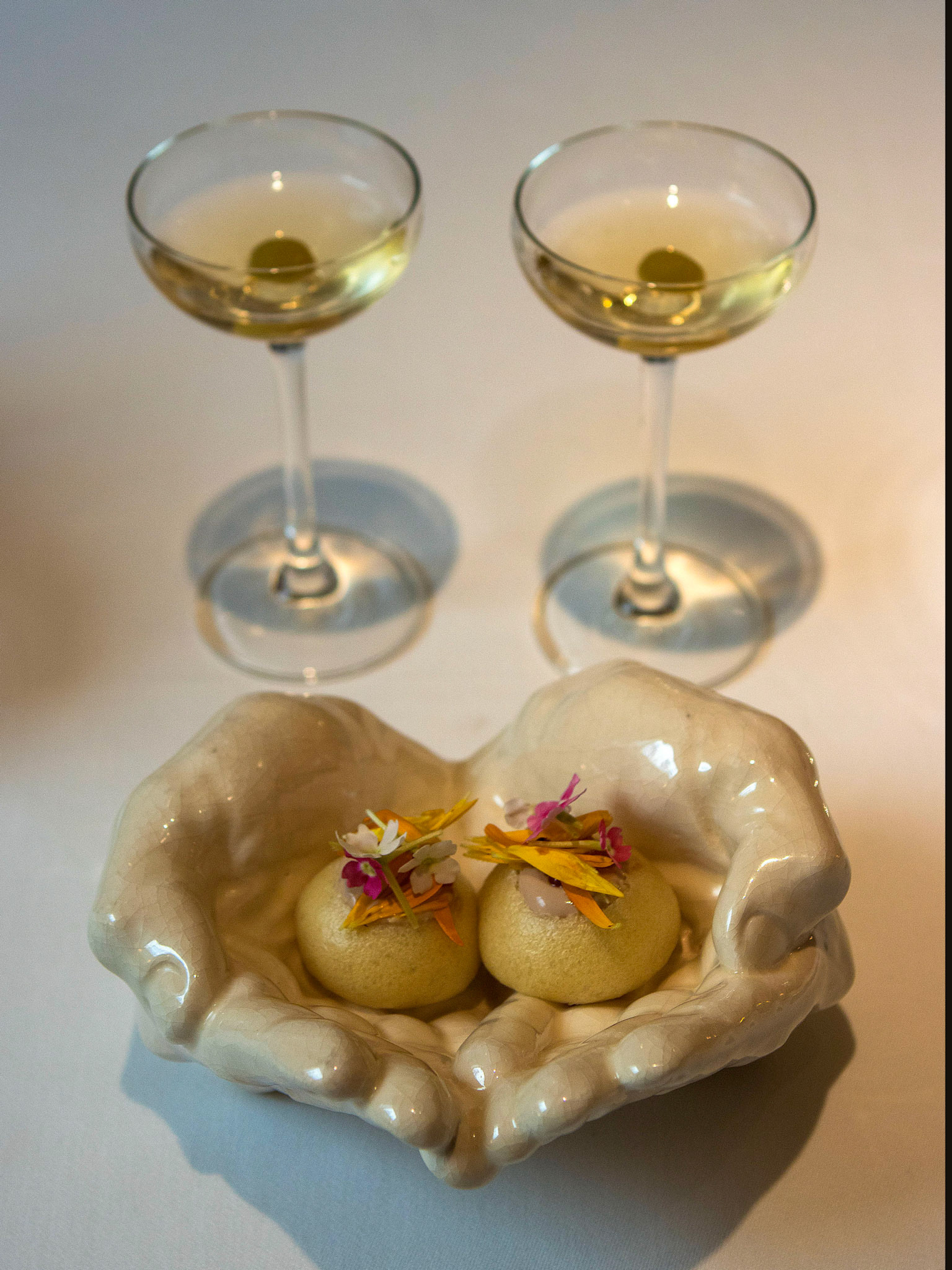 Brioche with smoked cod's liver at Belcanto restaurant,Lisbon,Portugal.