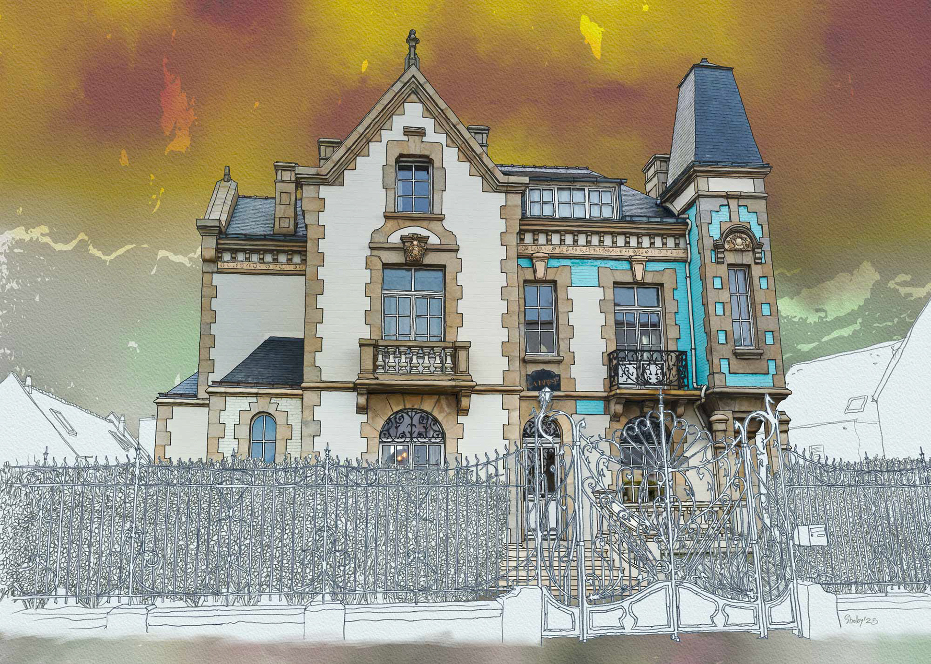 Roscoff - rue Albert de Mun 2 (50x70)