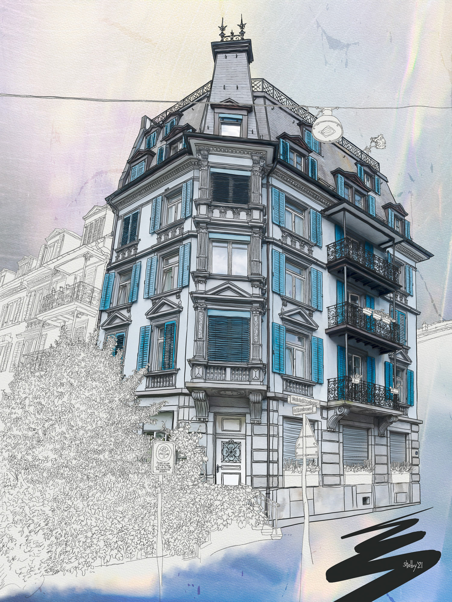 Zurich - Steinhaldenstrasse (80x60)