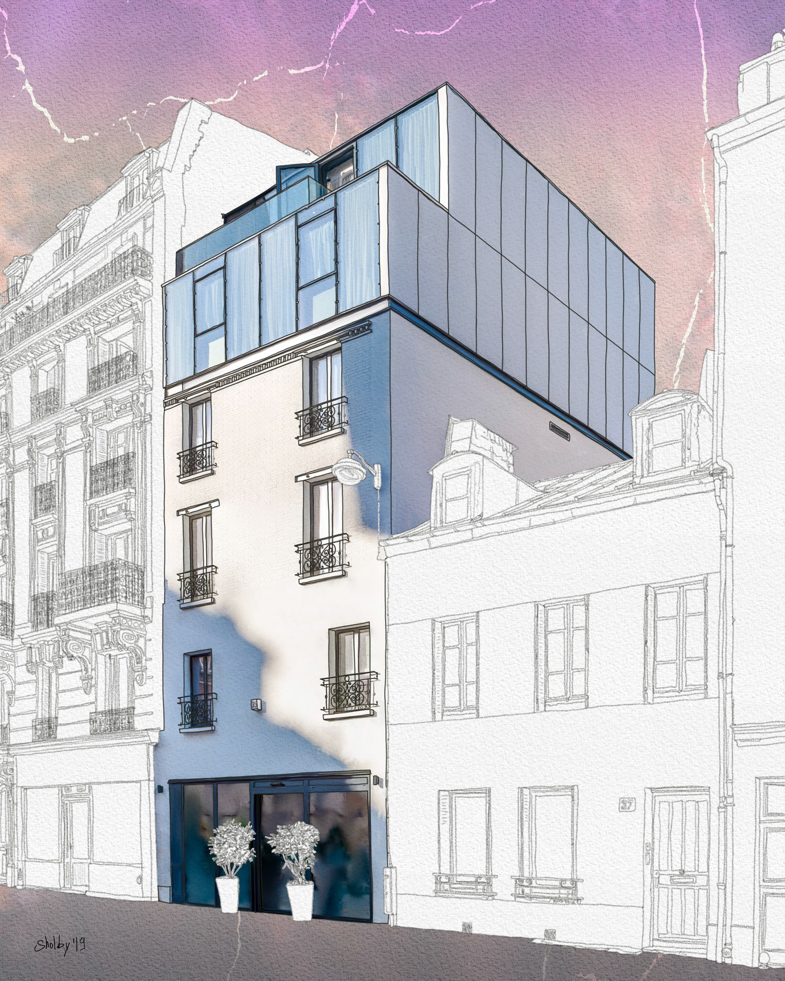 Rue Mademoiselle (50x40)