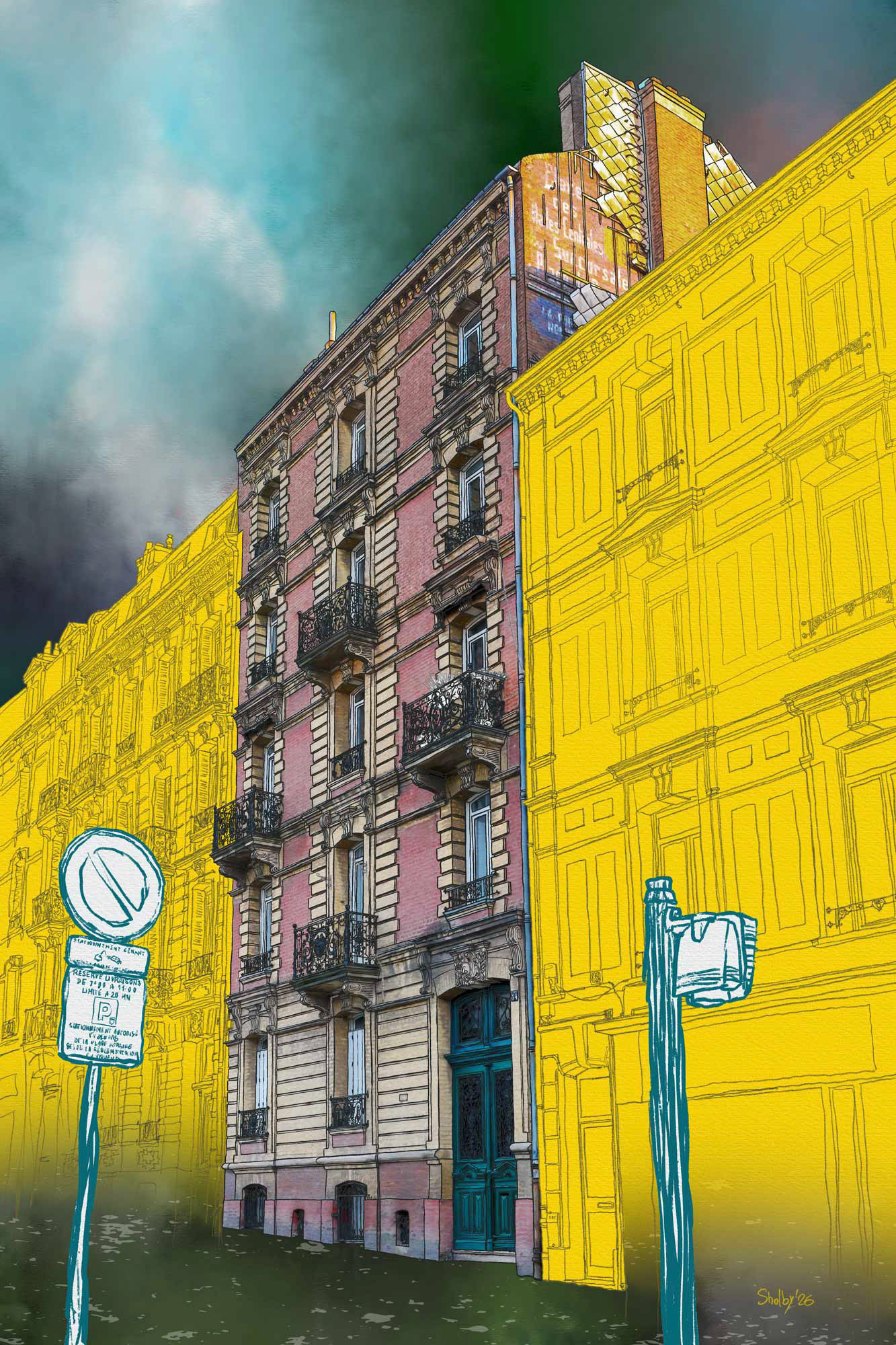 Le Havre - rue du Docteur Vigné (60x40)