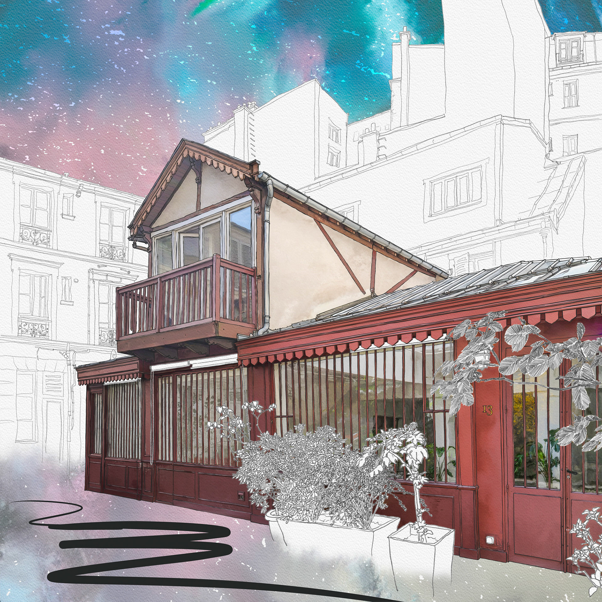 Rue de Sévigné(70x70)