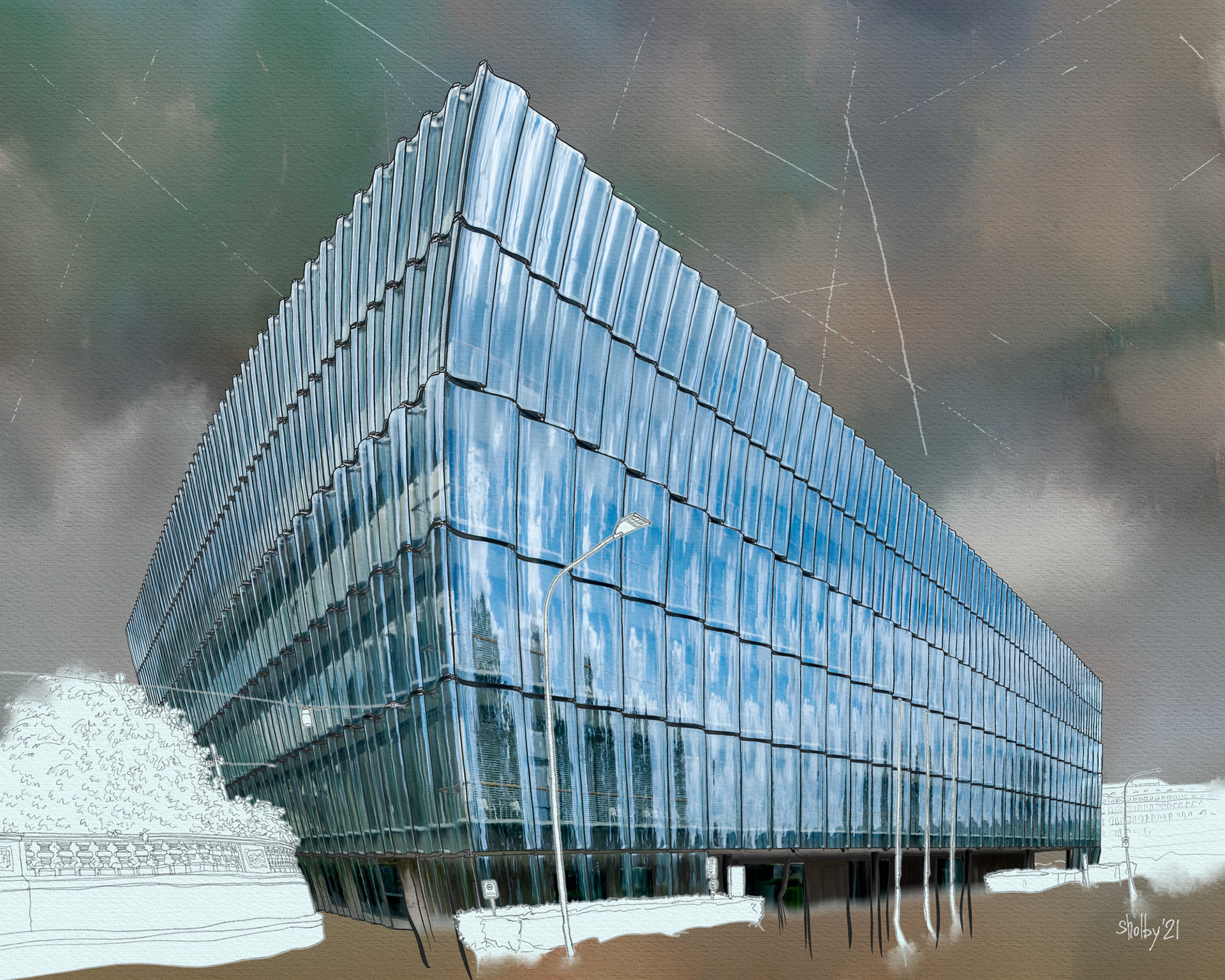 Zurich - Mythenquai (40x50)