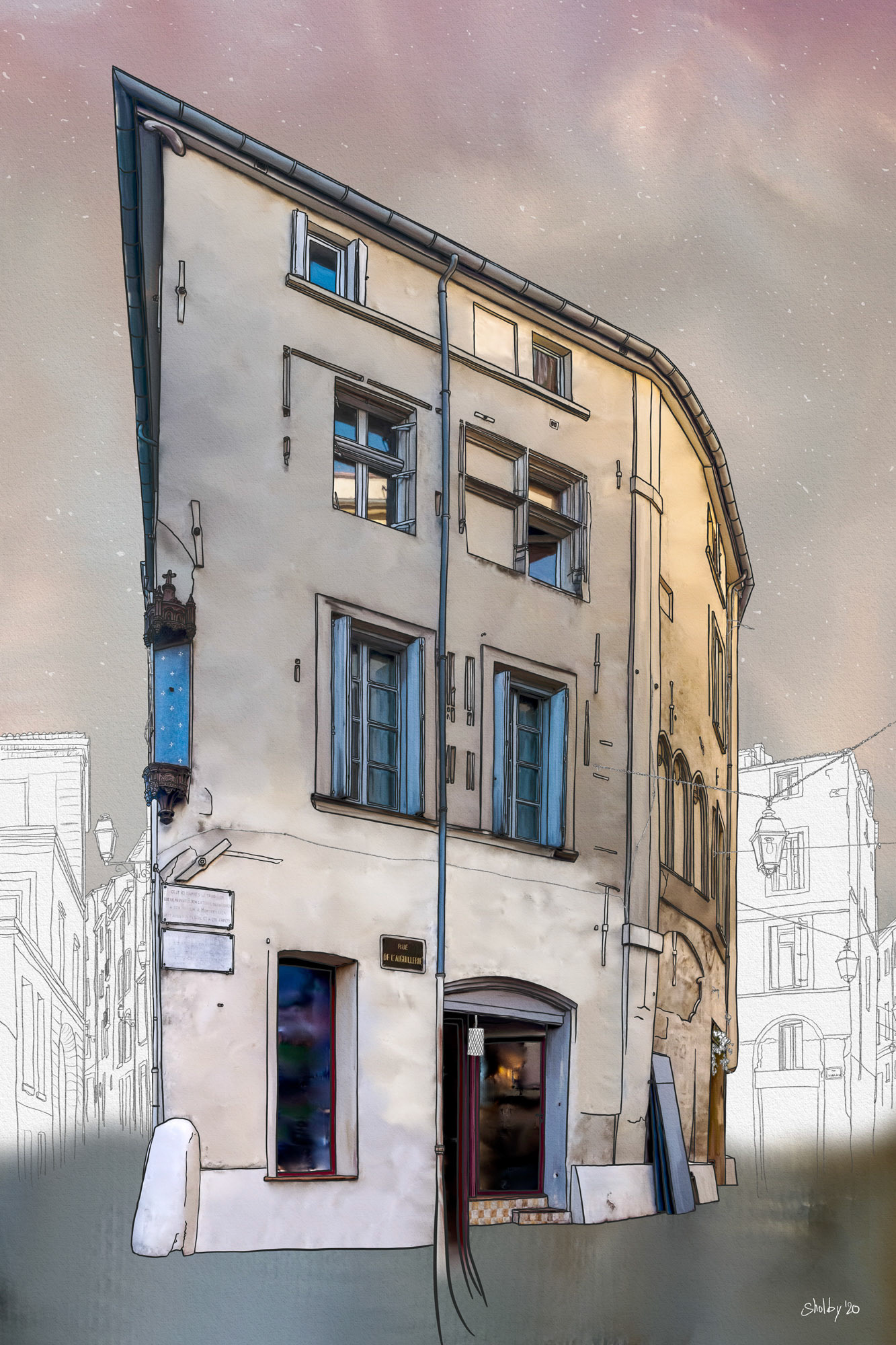 Rue de l'Aiguillerie (60x40)