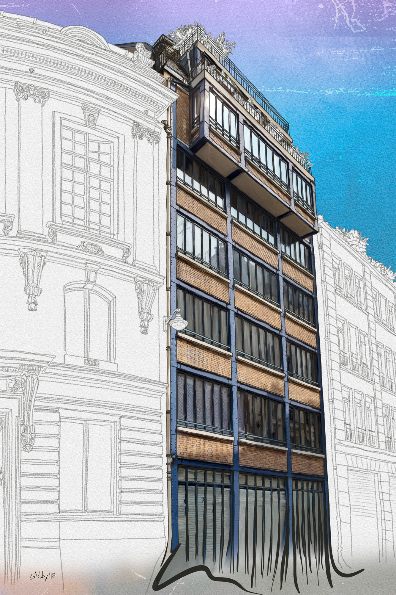 Rue Grégoire de Tours (60x40)