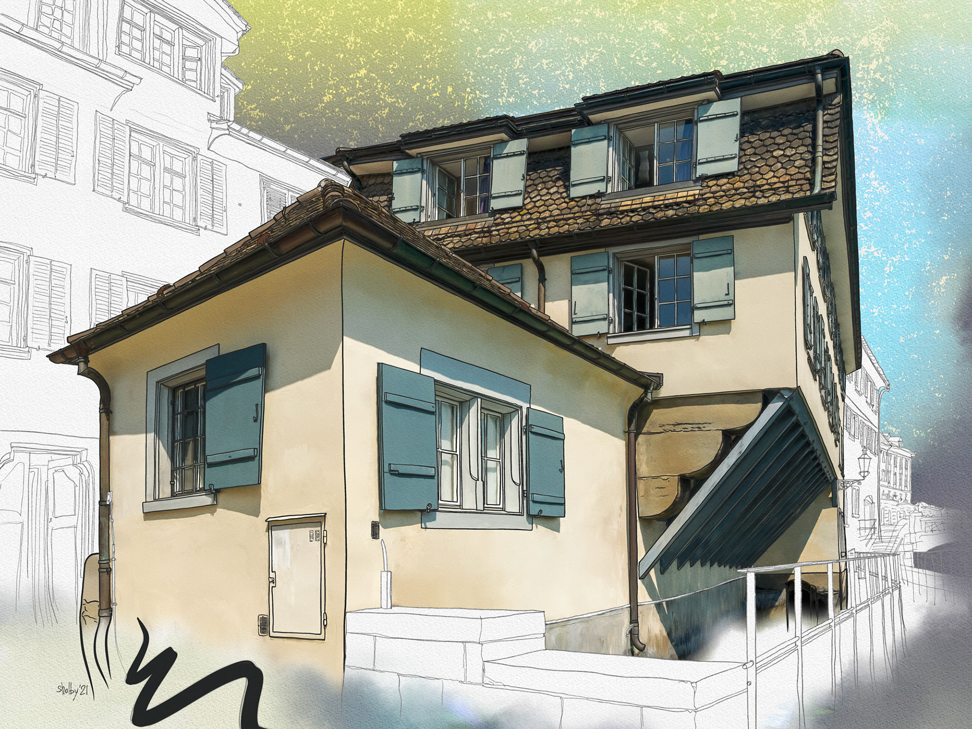 Zurich - Schipfe 1 (60x80)