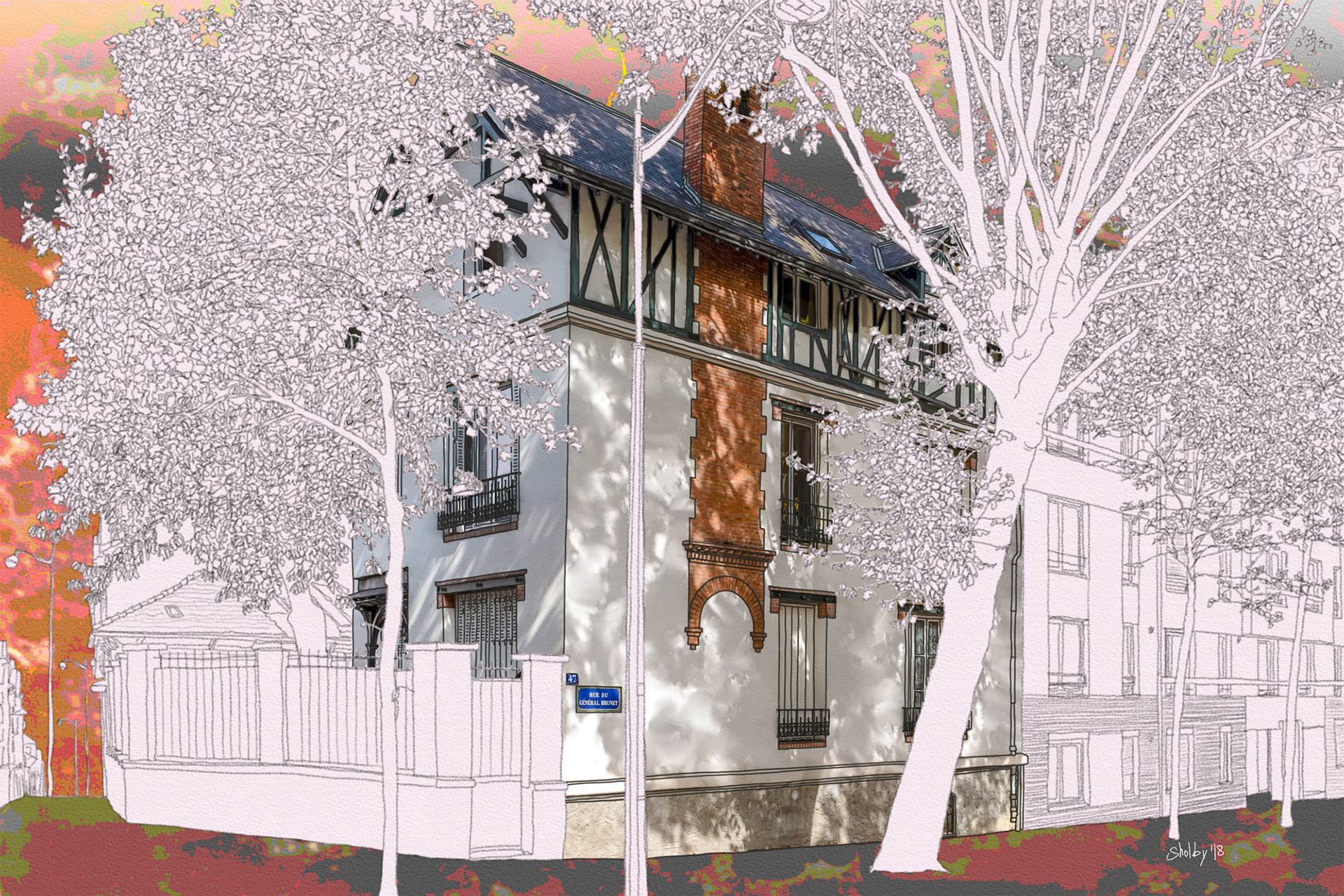Rue du Général Brunet (40x60)